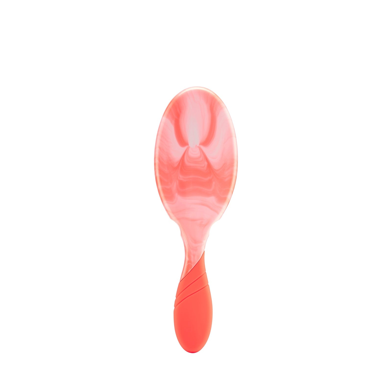 Wet Brush Color Shock Pro hairbrush in coral pink with ergonomic handle and flexible bristles