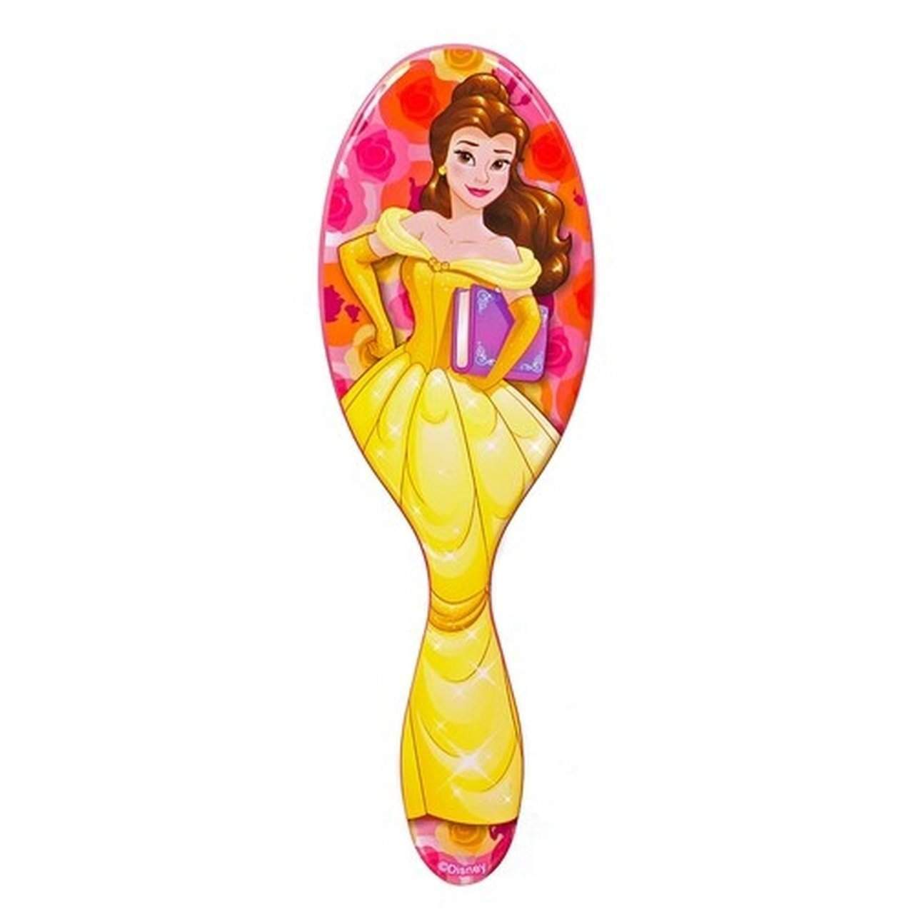 Wet Brush Disney Belle Detangling Hair Brush featuring a vibrant design of Belle in her yellow gown