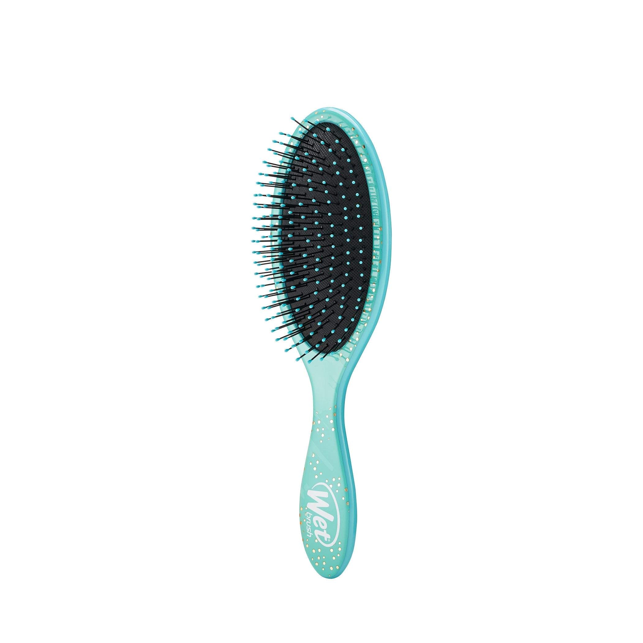 Wet Brush Disney Princess hairbrush in teal with flexible bristles for gentle detangling