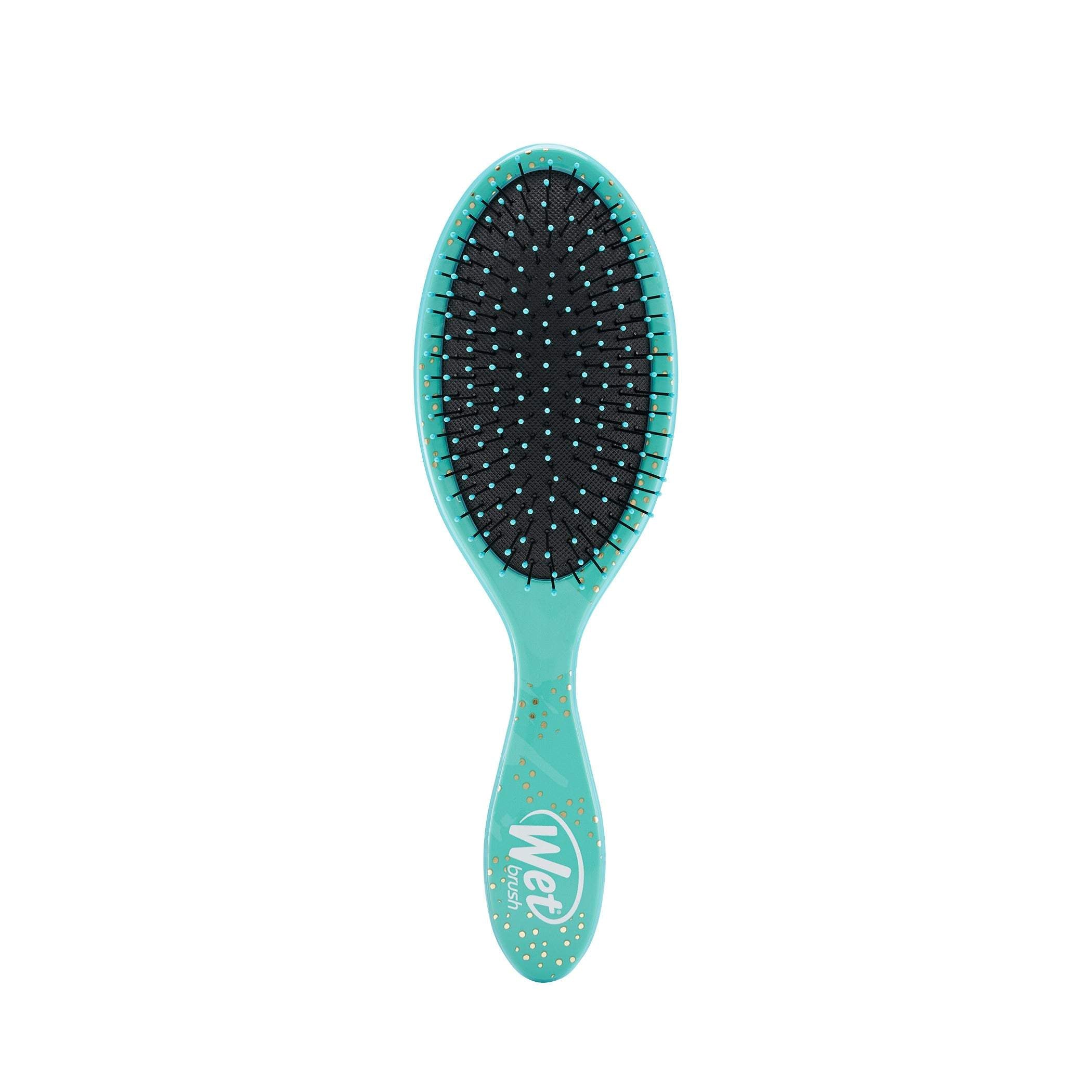 Wet Brush Disney Princess hairbrush in teal with flexible bristles for gentle detangling-front