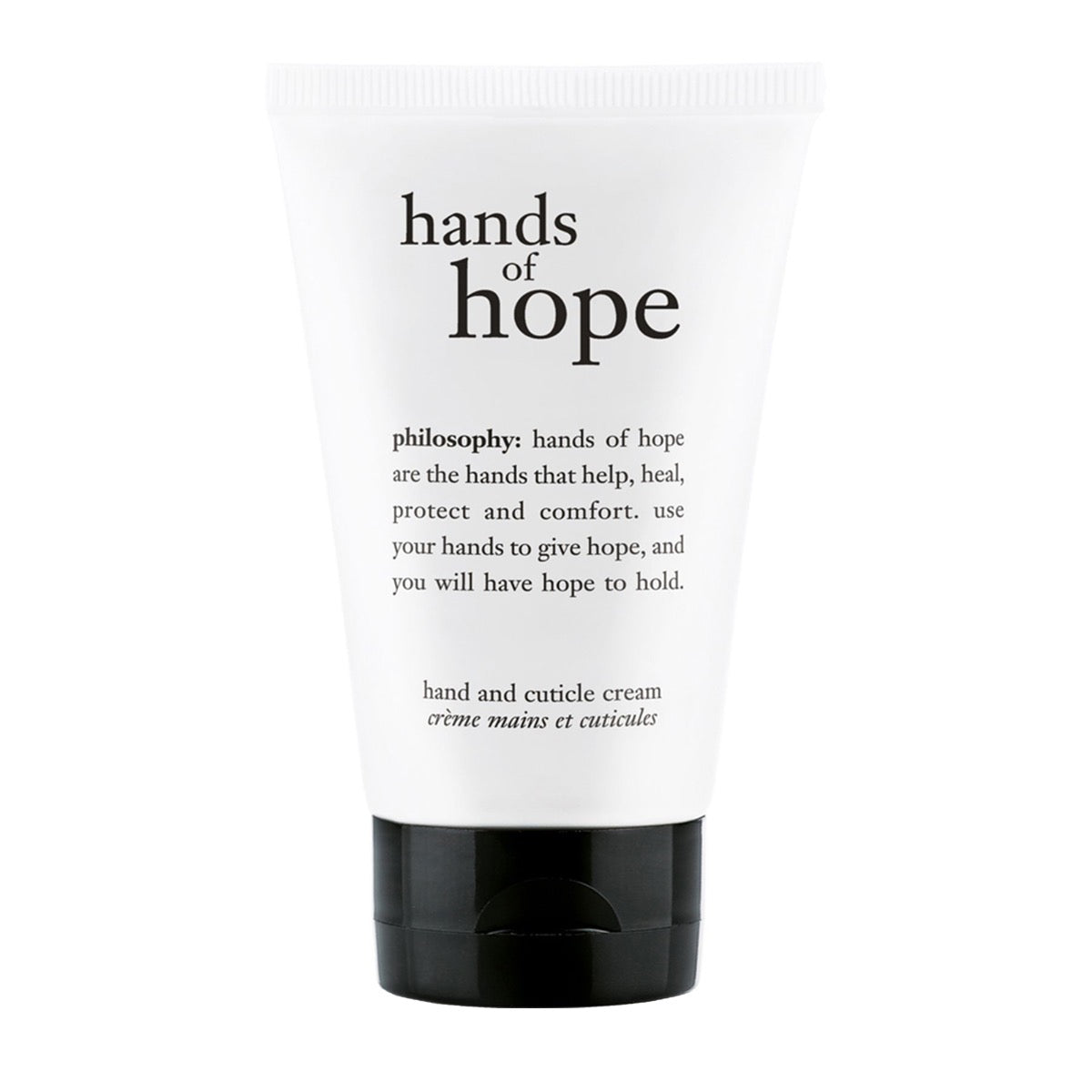 Philosophy hands of hope hand cream tube labeled best hand cream for dry hands