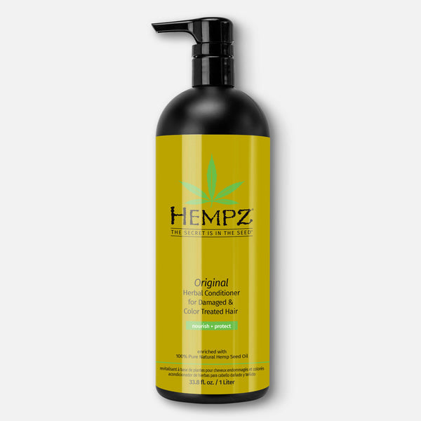 Hempz Original Herbal Conditioner for Damaged and Color Treated Hair in a 33.8 oz bottle