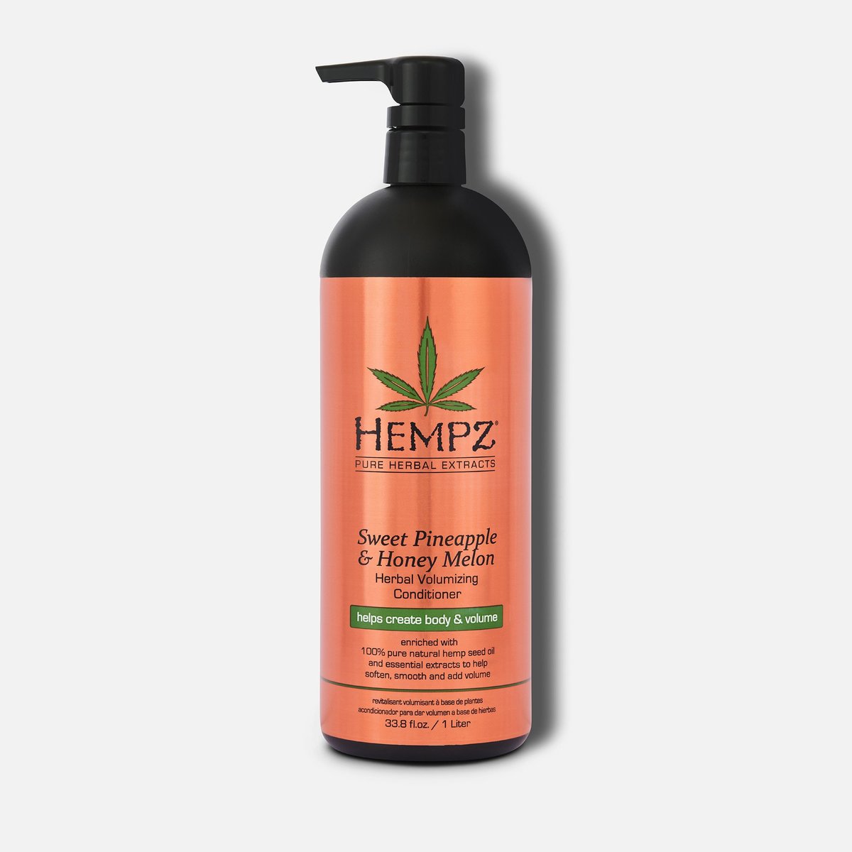 Hempz Sweet Pineapple and Honey Melon Herbal Volumizing Conditioner Bottle for Healthy Hair