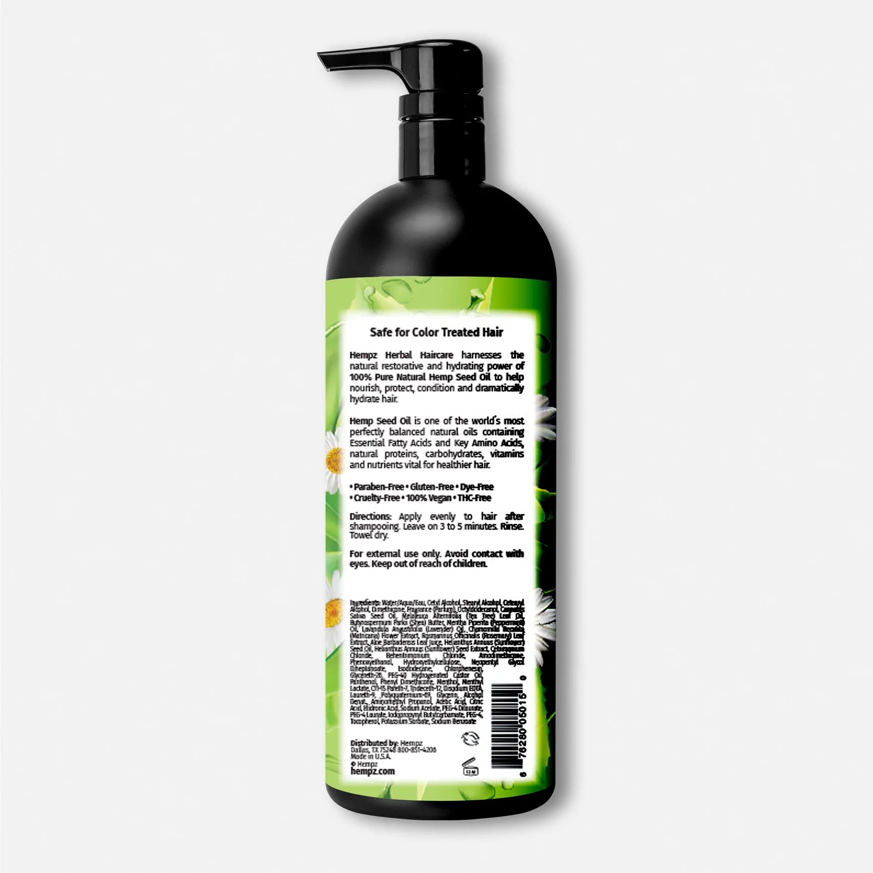 Hempz Color Treated Hair Shampoo with Natural Ingredients and Hydrating Formula for Softness