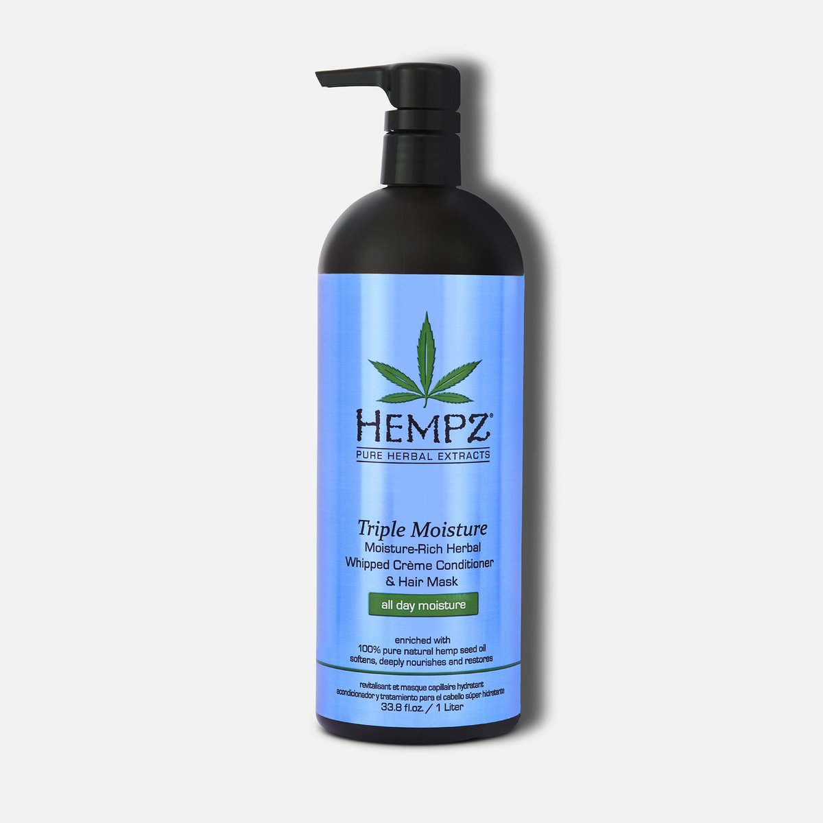 Hempz Triple Moisture Herbal Whipped Cream Conditioner and Hair Mask for all-day moisture