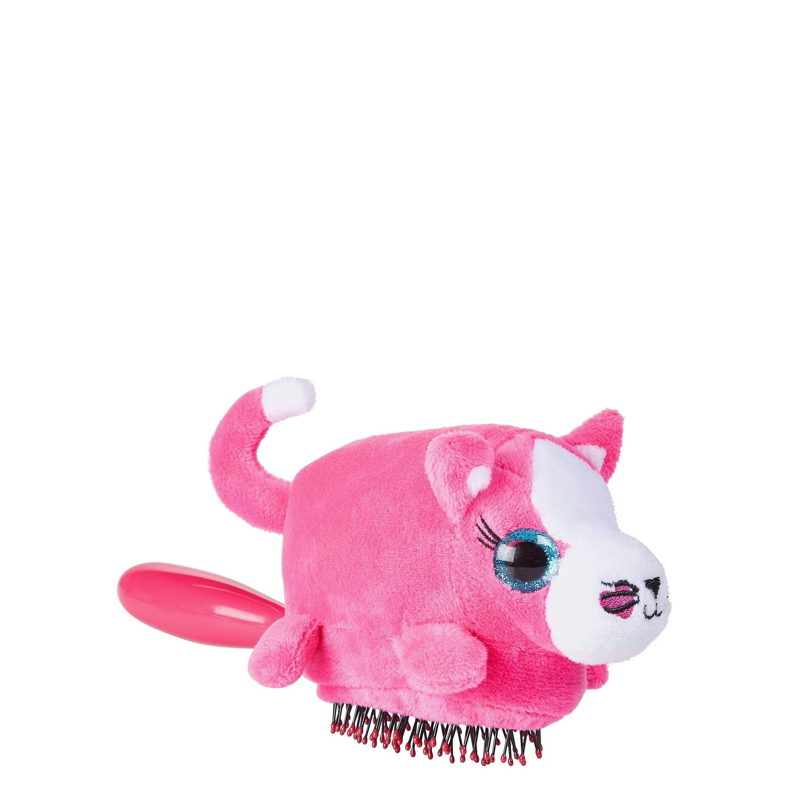 Wet Brush kids detangling hair brush with pink plush cat design for gentle hair care