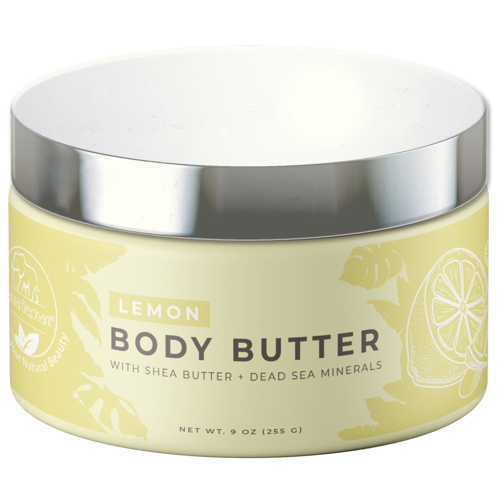 Natural Elephant Lemon Body Butter with Shea Butter and Dead Sea Shea Body Butter for deep hydration