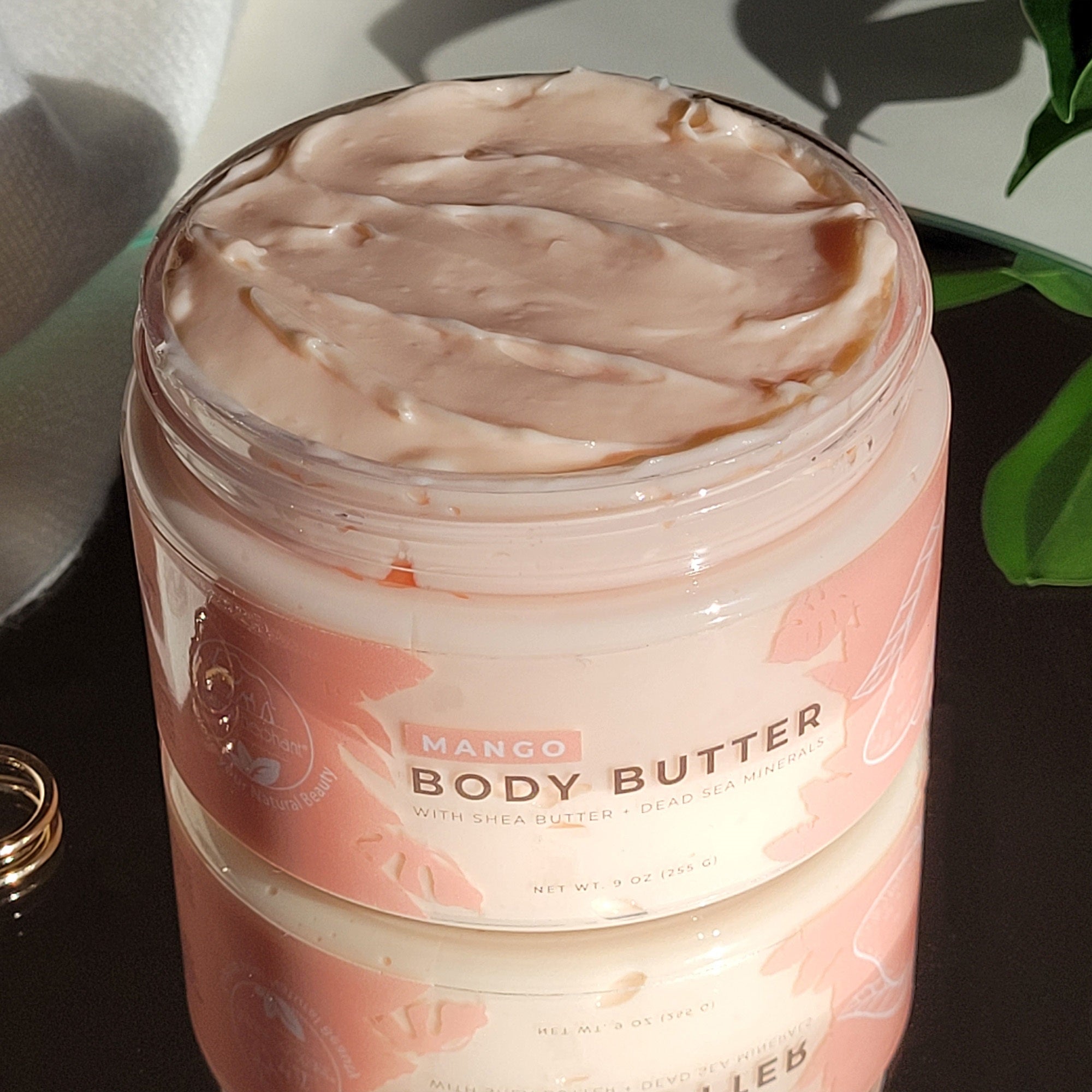 Natural Elephant Mango Body Butter infused with Dead Sea Shea Body Butter for deep hydration
