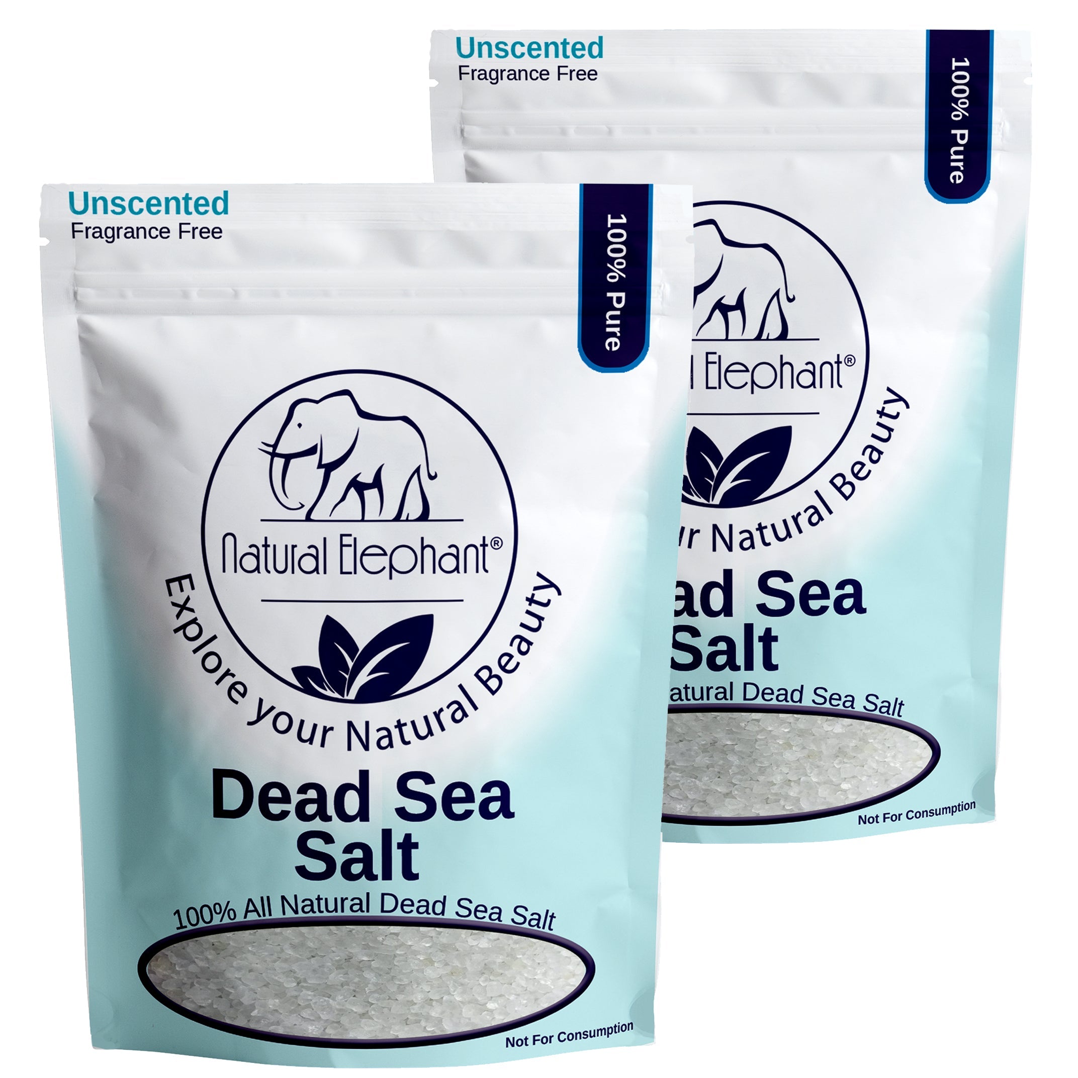 Natural Elephant Coarse Dead Sea Salt for Body, unscented and 100% pure for natural skincare