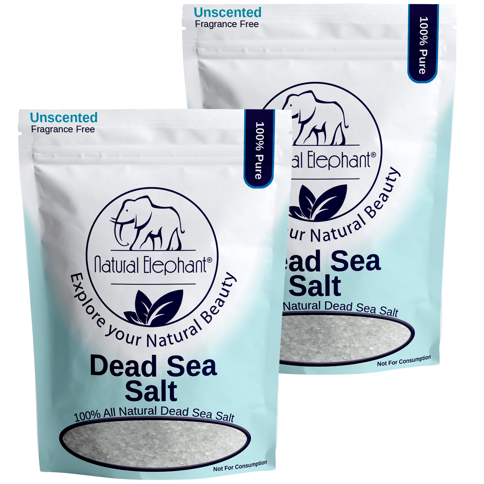 Natural Elephant Coarse Dead Sea Salt for Body in Unscented Pack for Natural Beauty Care
