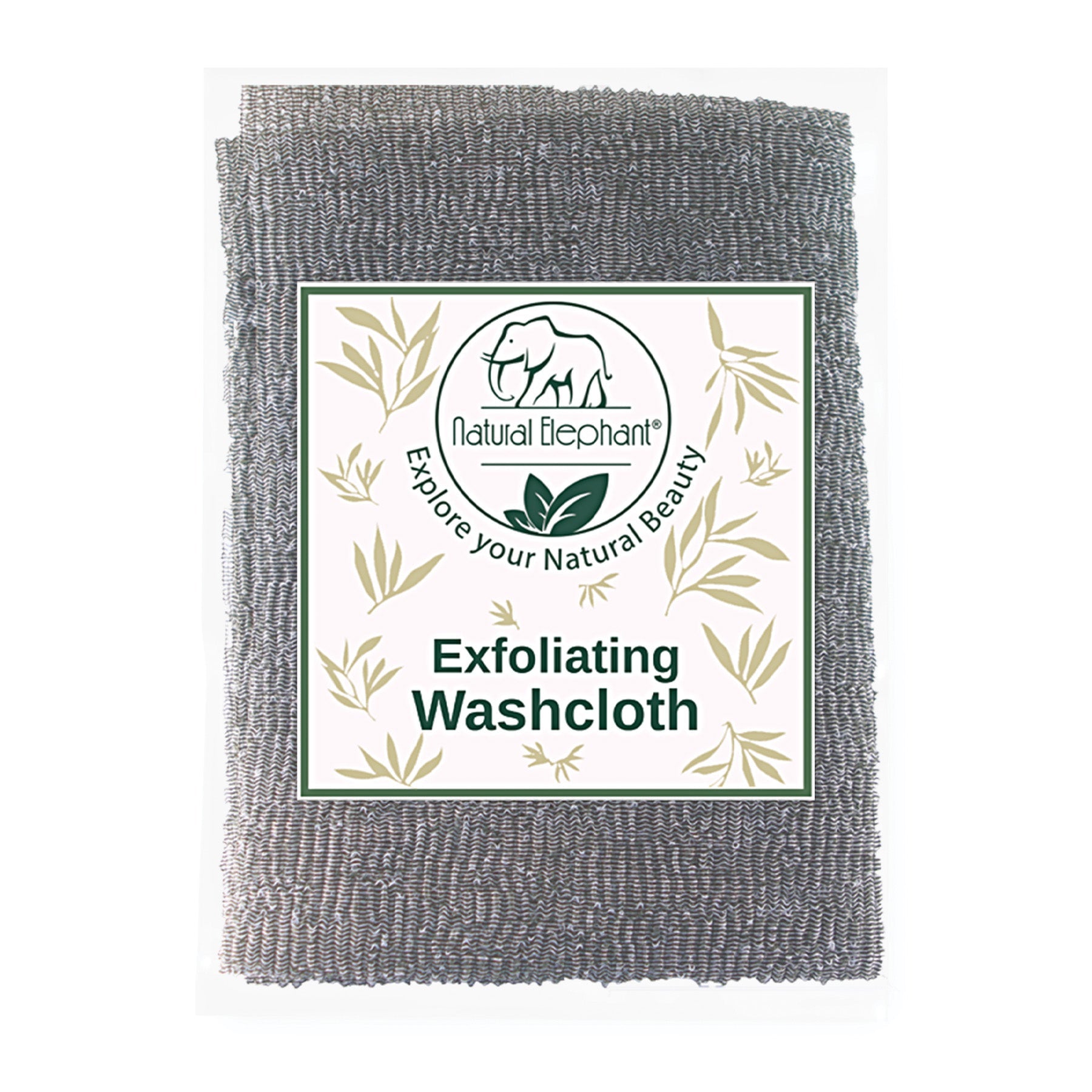 Natural Elephant gentle exfoliating shower cloth designed for soft and smooth skin