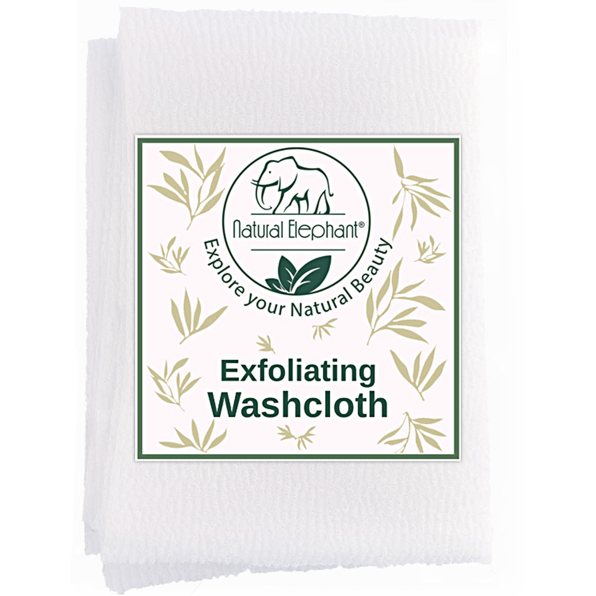 Natural Elephant gentle exfoliating shower cloth for a refreshing cleansing experience