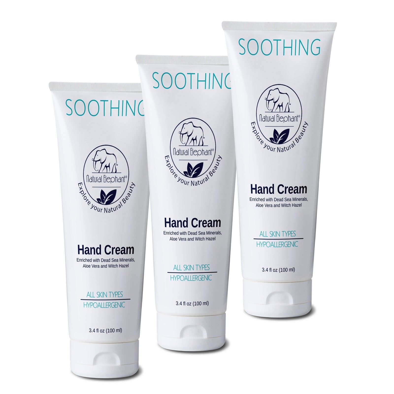 Natural Elephant Soothing Hand Cream enriched with Dead Sea minerals for all skin types