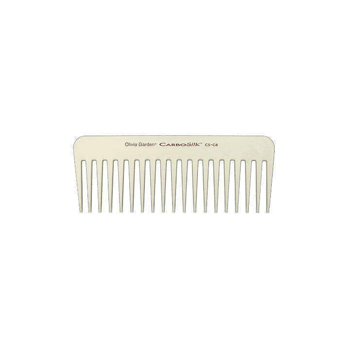 Olivia Garden Carbosilk Comb wide-tooth professional hair styling comb in beige