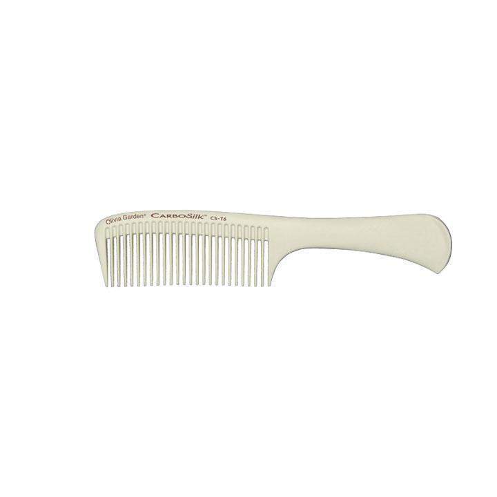 Olivia Garden Carbosilk comb with ergonomic handle and fine teeth for smooth detangling