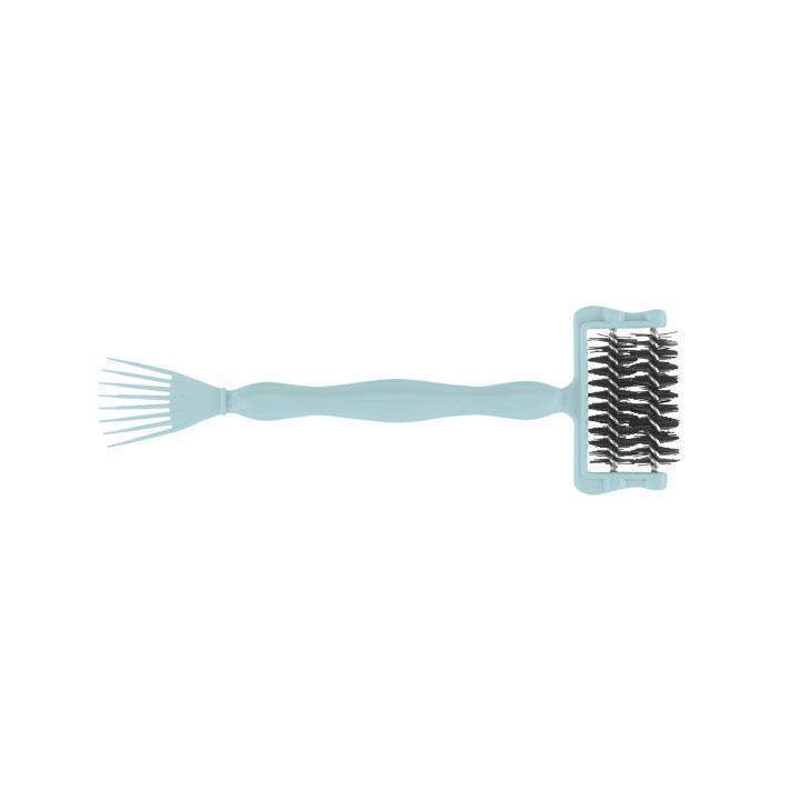 Olivia Garden Comb Cleaner with blue handle and brush for effective hair tool maintenance