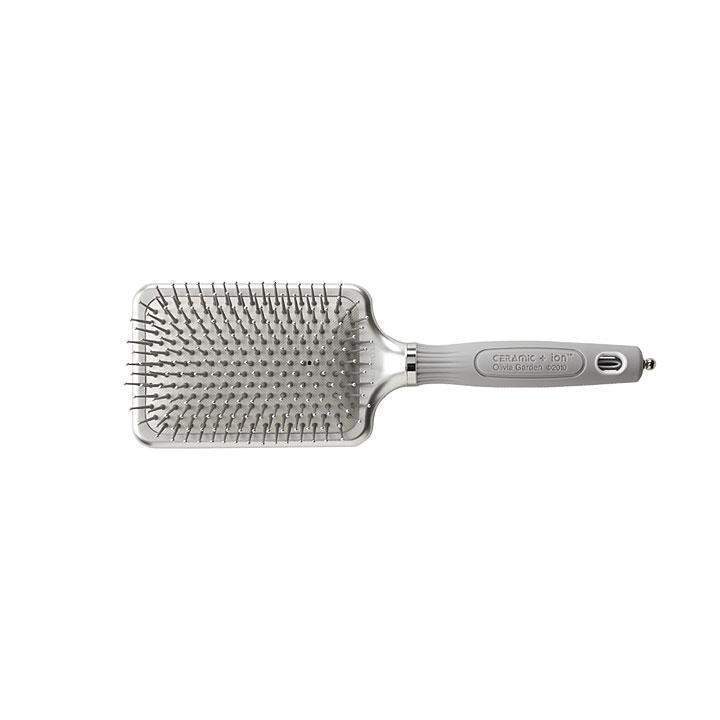 Olivia Garden XL Pro brush silver paddle hairbrush with ceramic and ion technology