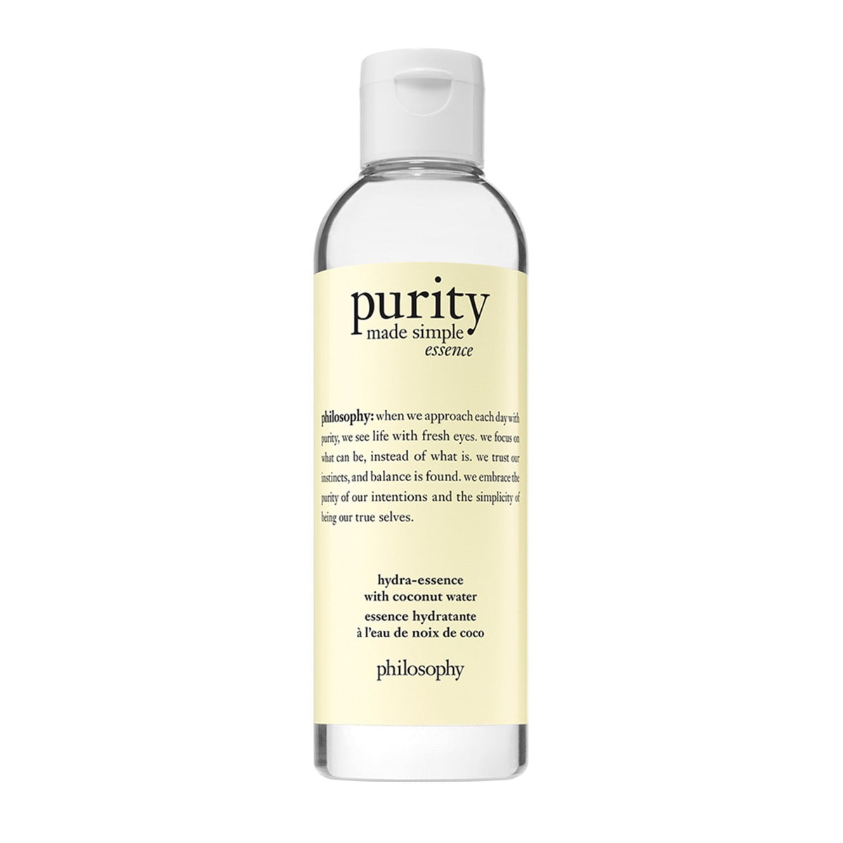 Philosophy hydrating essence with coconut water Purity made simple hydra-essence bottle