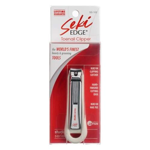 Seki Edge Deluxe toenail clippers with hand-finished cutting edge and built-in catching feature