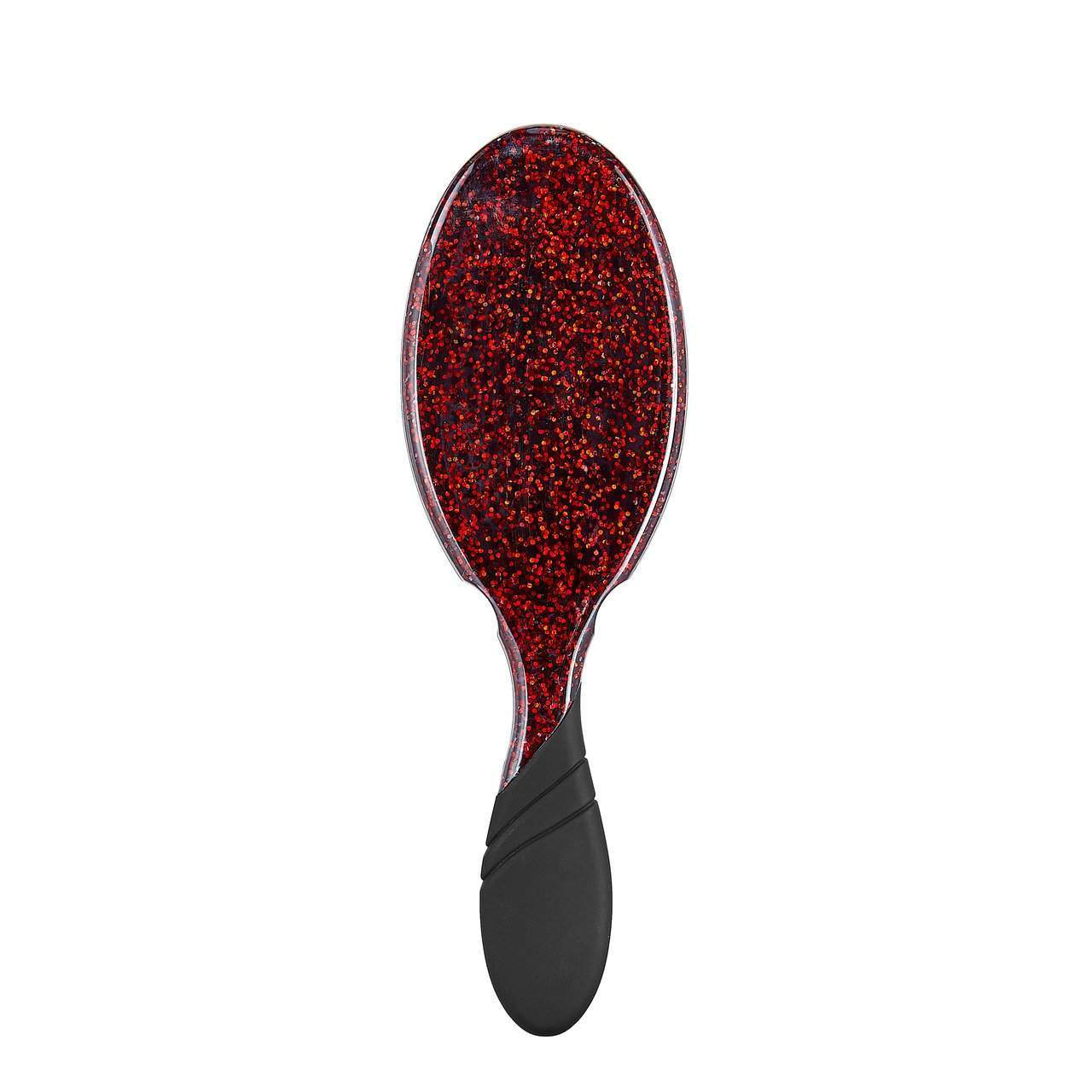 Wet Brush Sparkle Hair Detangling Brush with Glittery Red Finish for Effortless Hair Styling