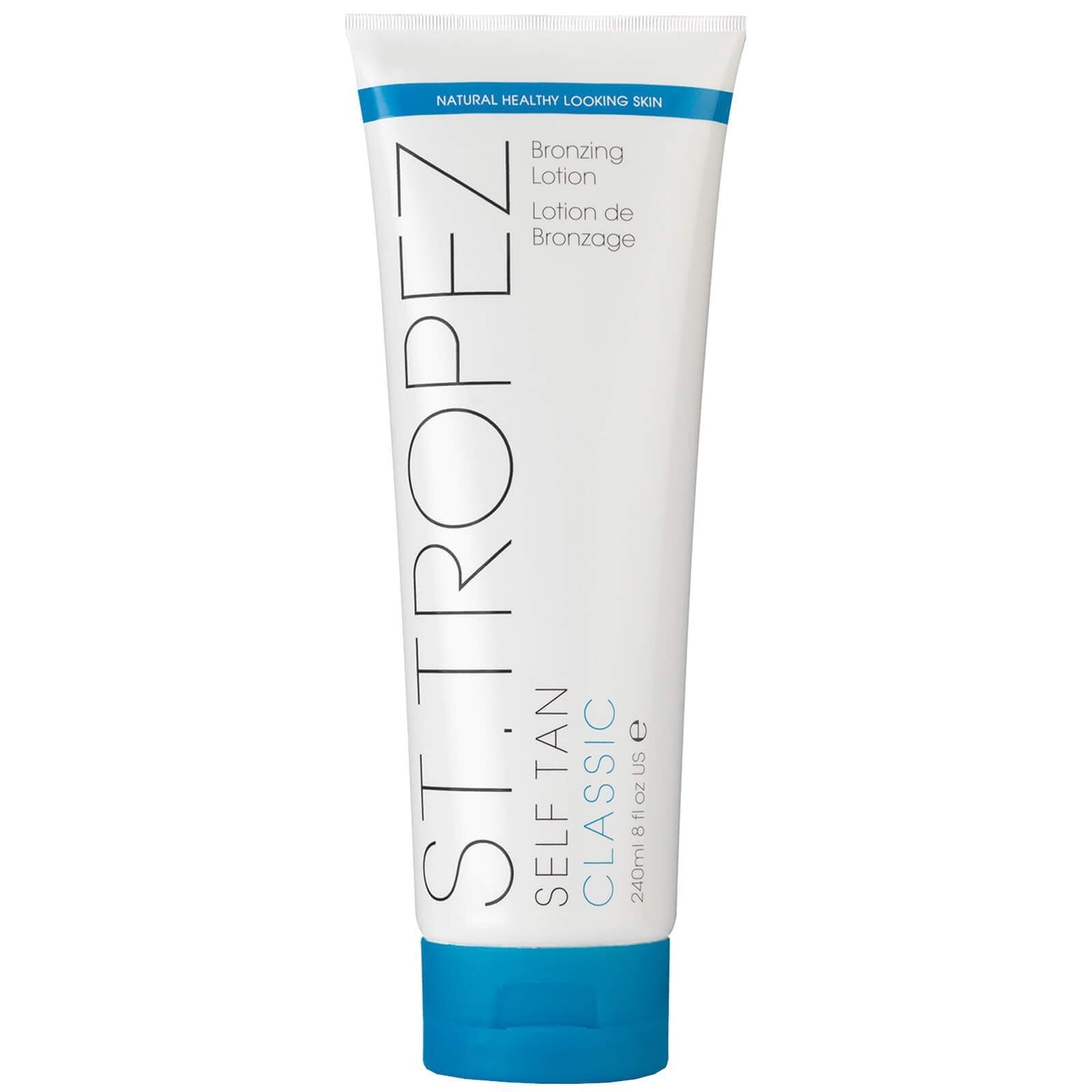 St Tropez self tanning lotion Classic bronzing lotion in white tube with blue cap