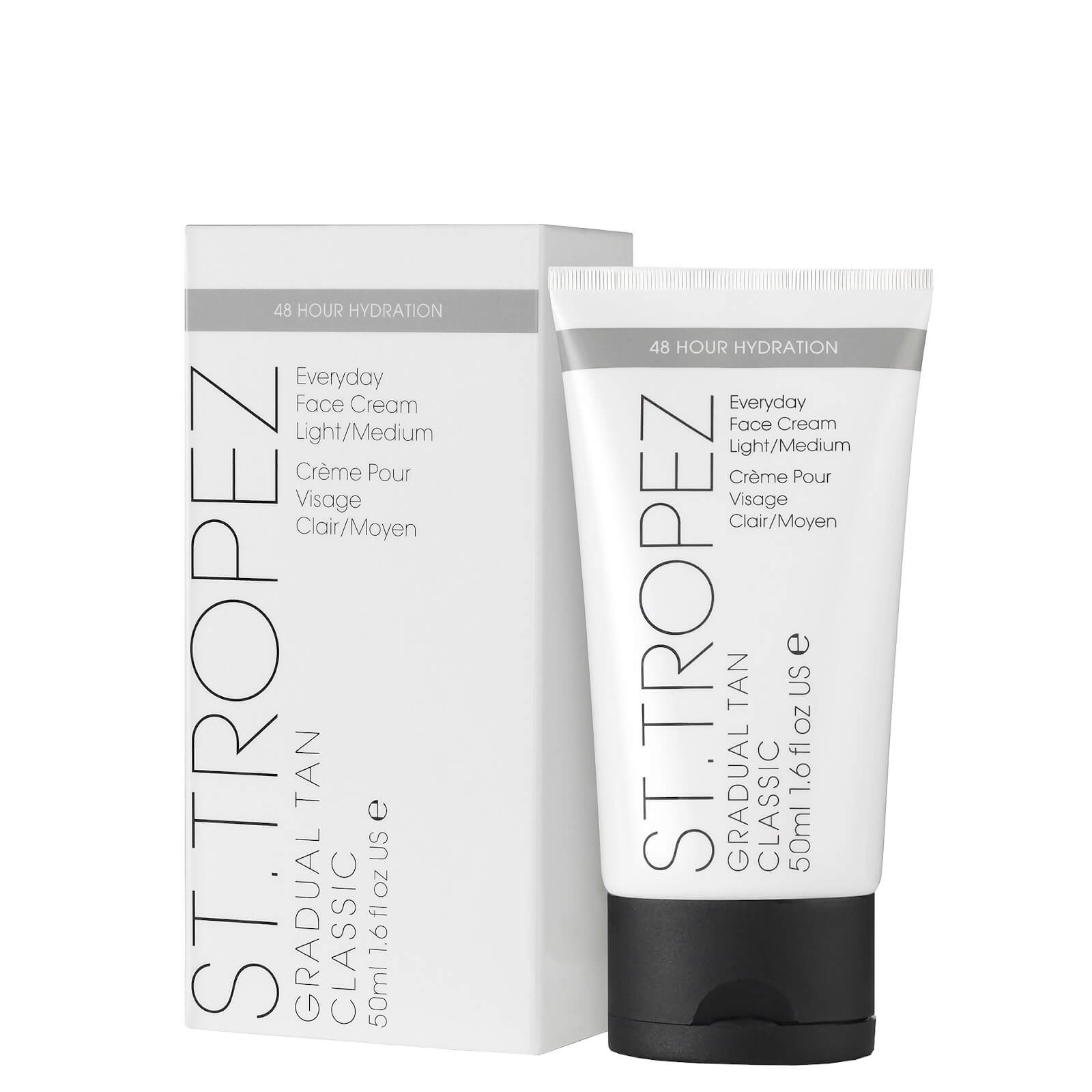 St Tropez Gradual Tan Classic light medium self tan cream with 48 hour hydration in 50ml tube and box
