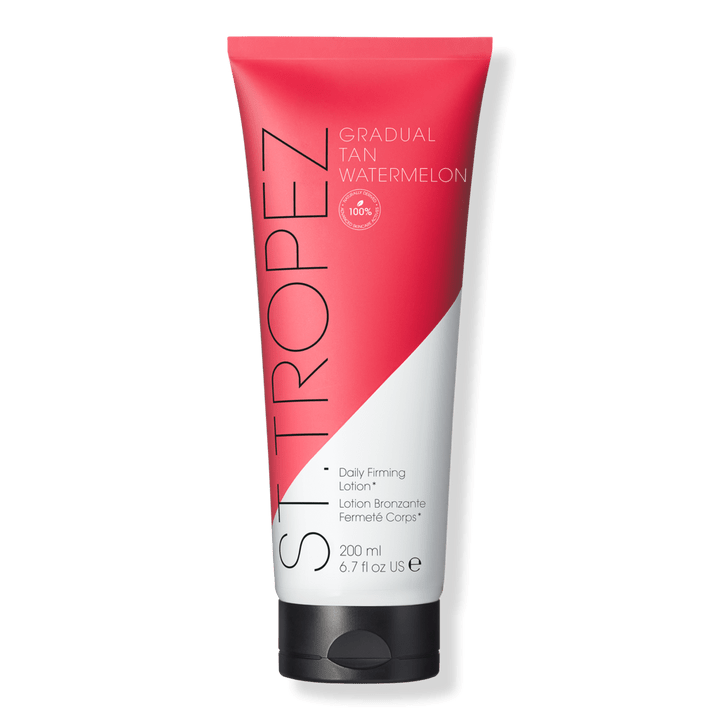 St Tropez gradual tan watermelon self tanning lotion in 200 ml tube for daily firming