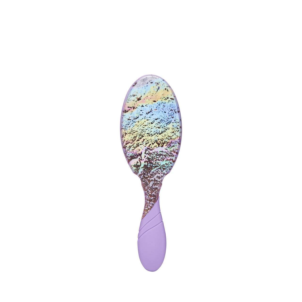 Wet Brush Super Slick hair brush with iridescent design and purple handle for smooth styling
