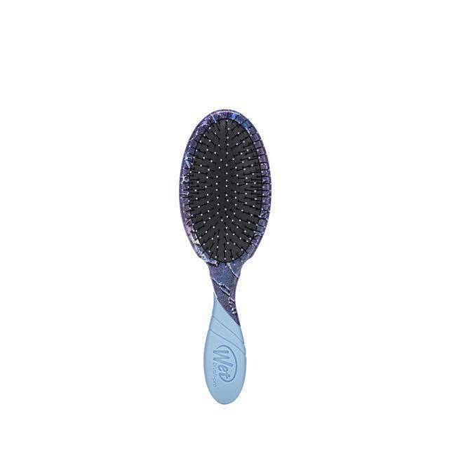 Wet Brush Super Slick hair brush with cushioned bristles and blue marbled handle for smooth detangling