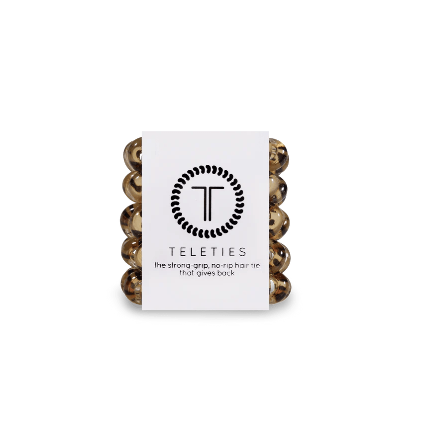 Teleties tiny hair ties pack with strong grip and no-rip design for comfortable hair styling
