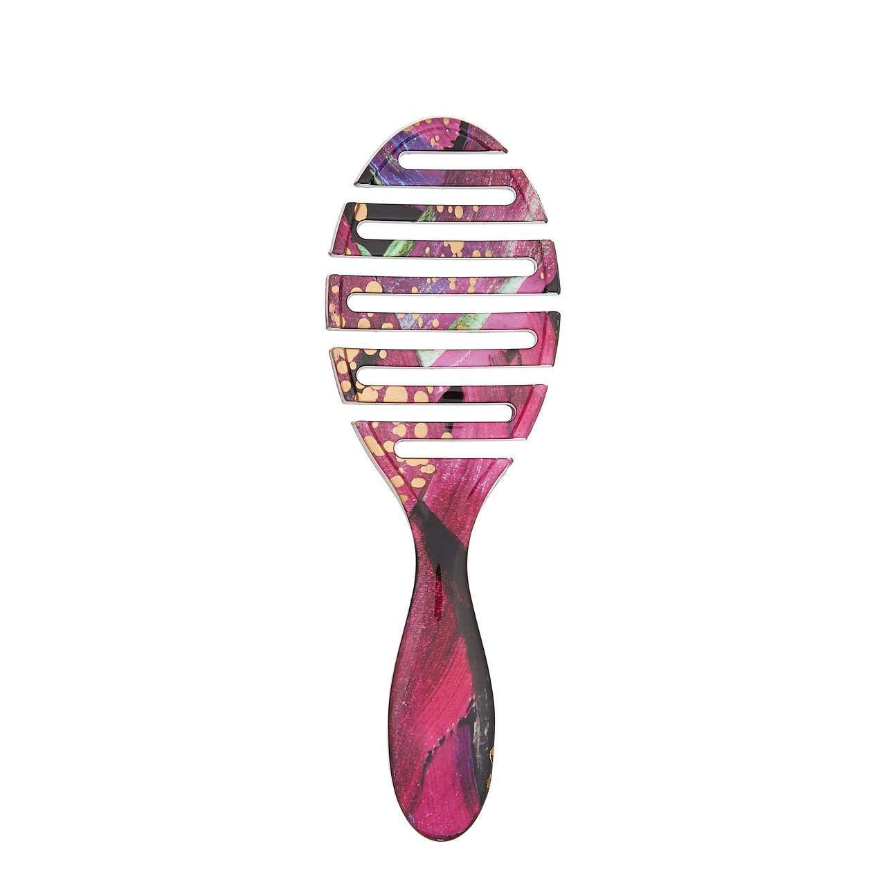 Wet Brush flex dry hair brush with colorful abstract design and vented body for fast drying
