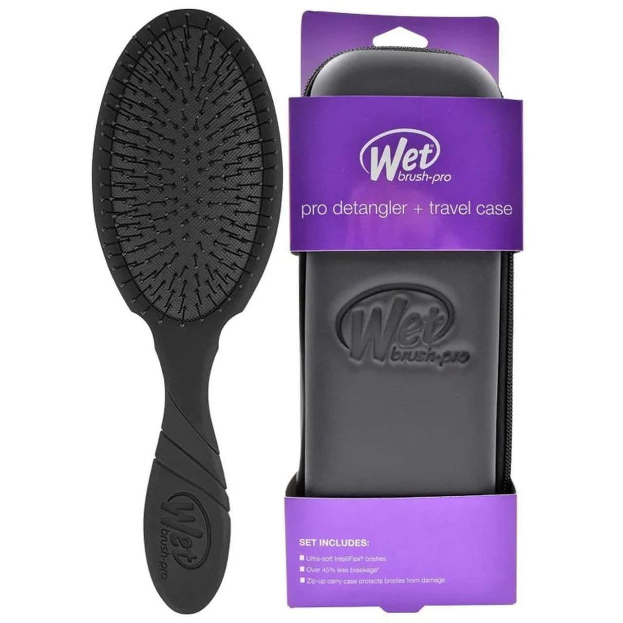 Wet Brush Pro 2.0 Detangler with Travel Case for easy hair management on the go