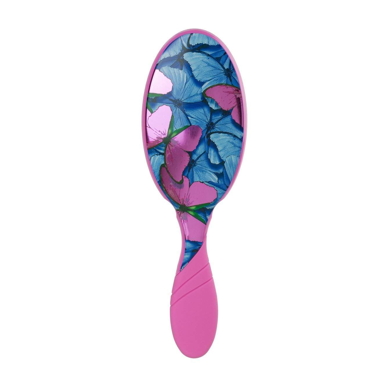 Wet Brush Pro Detangler Metamorphosis with pink handle and colorful blue and purple butterfly design