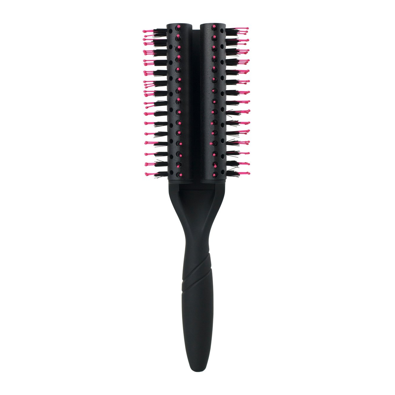 Wet Brush Pro fast dry brush with black handle and pink-tipped bristles for efficient hair drying