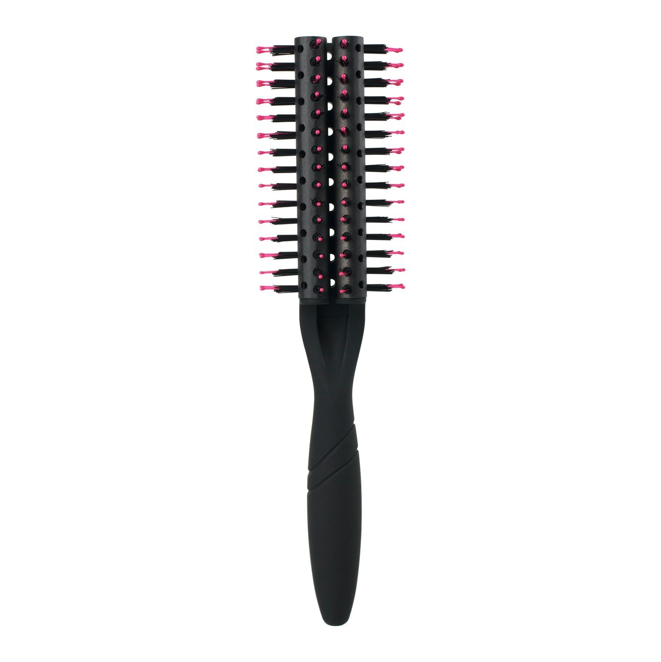 Wet Brush Pro fast dry brush black round hairbrush with pink-tipped bristles for quick drying