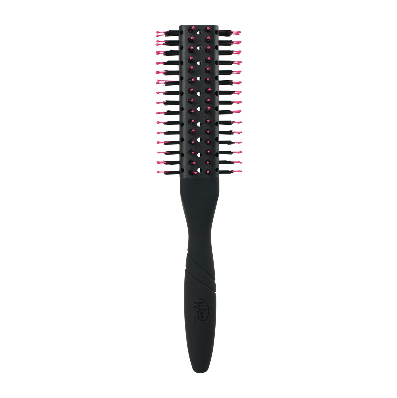Wet Brush Pro fast dry brush with black handle and pink-tipped bristles for quick hair drying