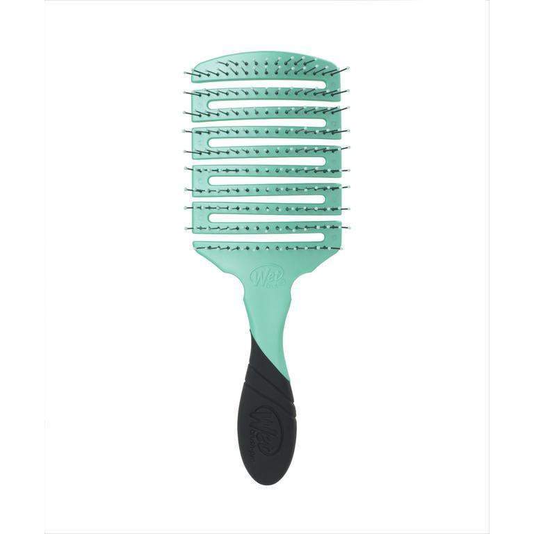 Wet Brush Pro Flex Dry Paddle hairbrush in teal with black handle designed for gentle detangling and fast drying