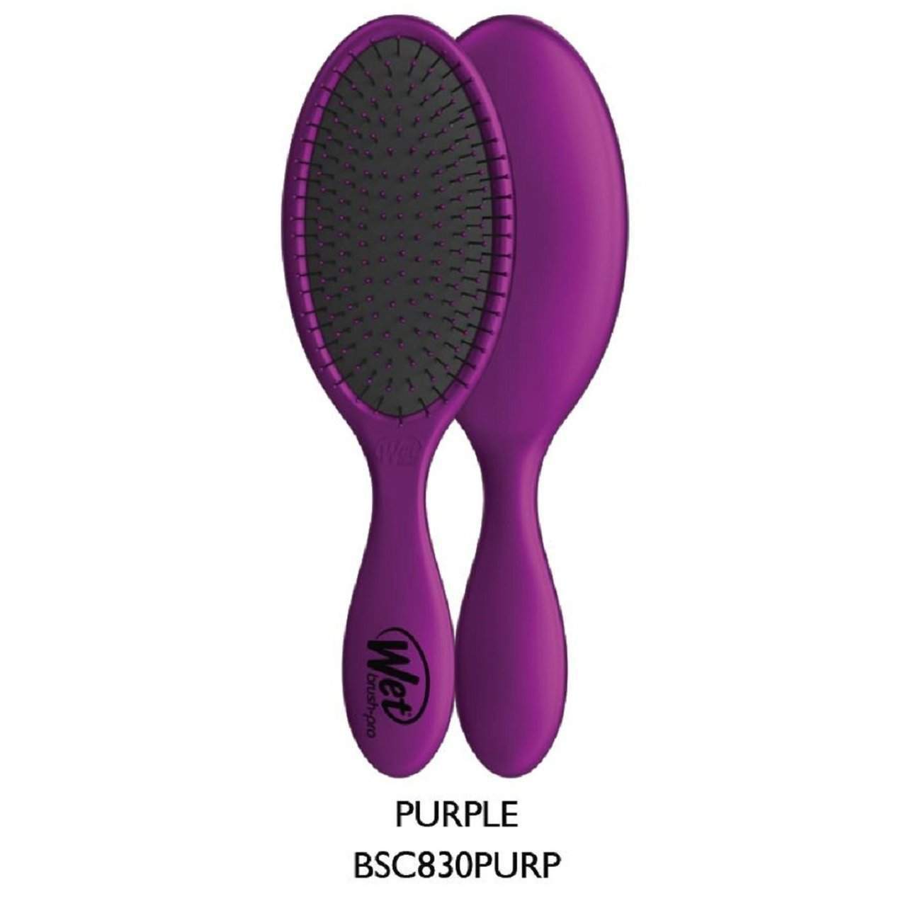 Wet Brush Pro Select Original Detangler in purple with flexible bristles for gentle hair detangling