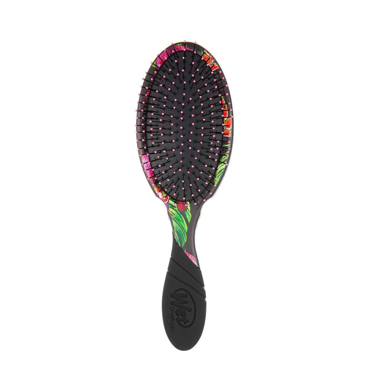 Wet Brush tropical design hair brush with colorful floral pattern and cushioned bristles for detangling