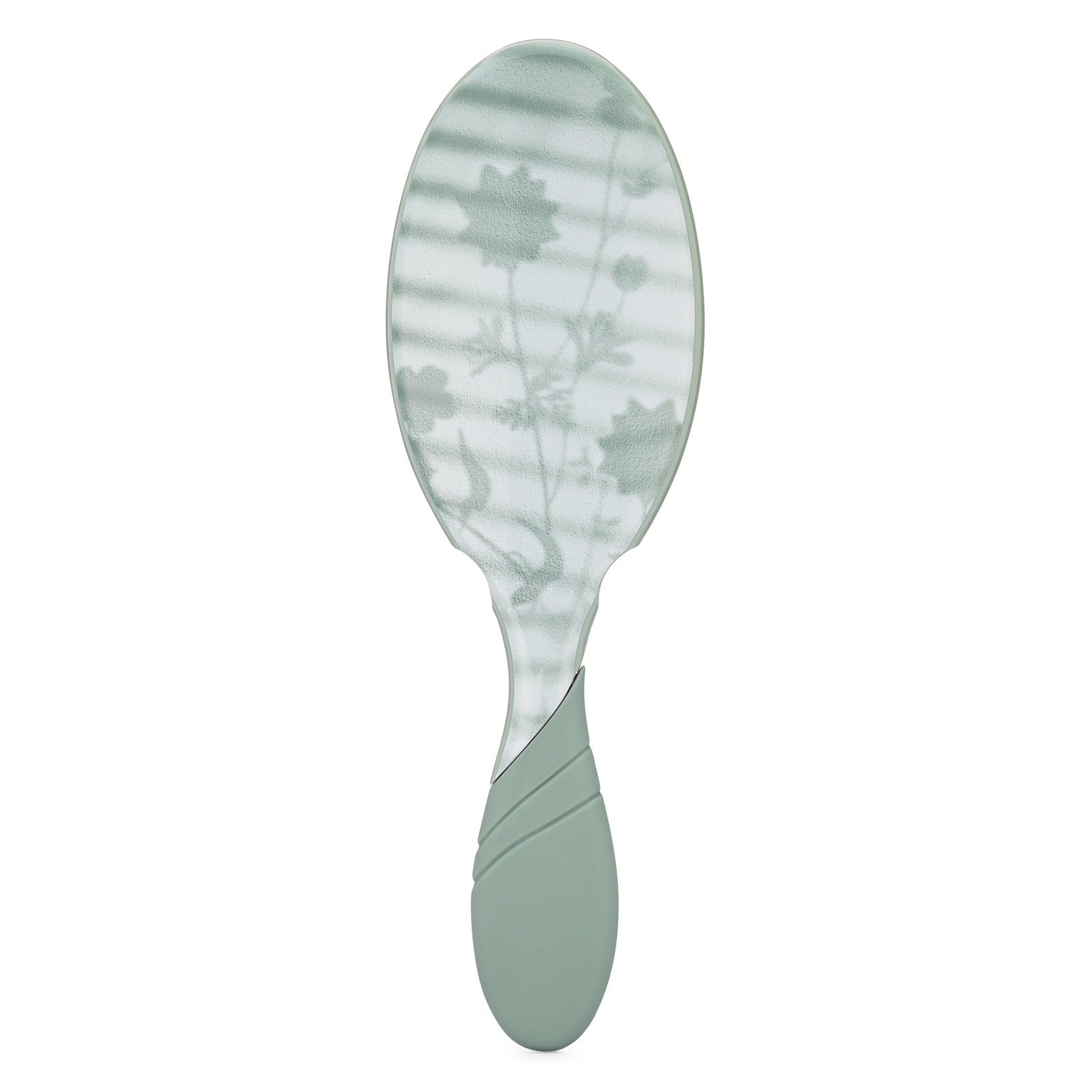 Wet Brush Pro Detangler Brush Floral Shadows in green with floral pattern on bristles
