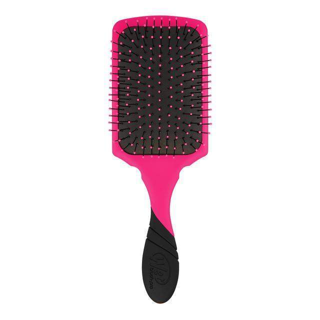 Wet Brush pink paddle brush for wet hair with black cushioned bristles and ergonomic handle