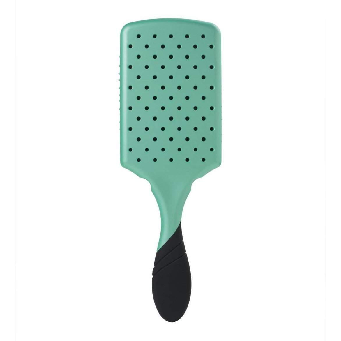Wet Brush paddle brush for wet hair with teal head and black ergonomic handle
