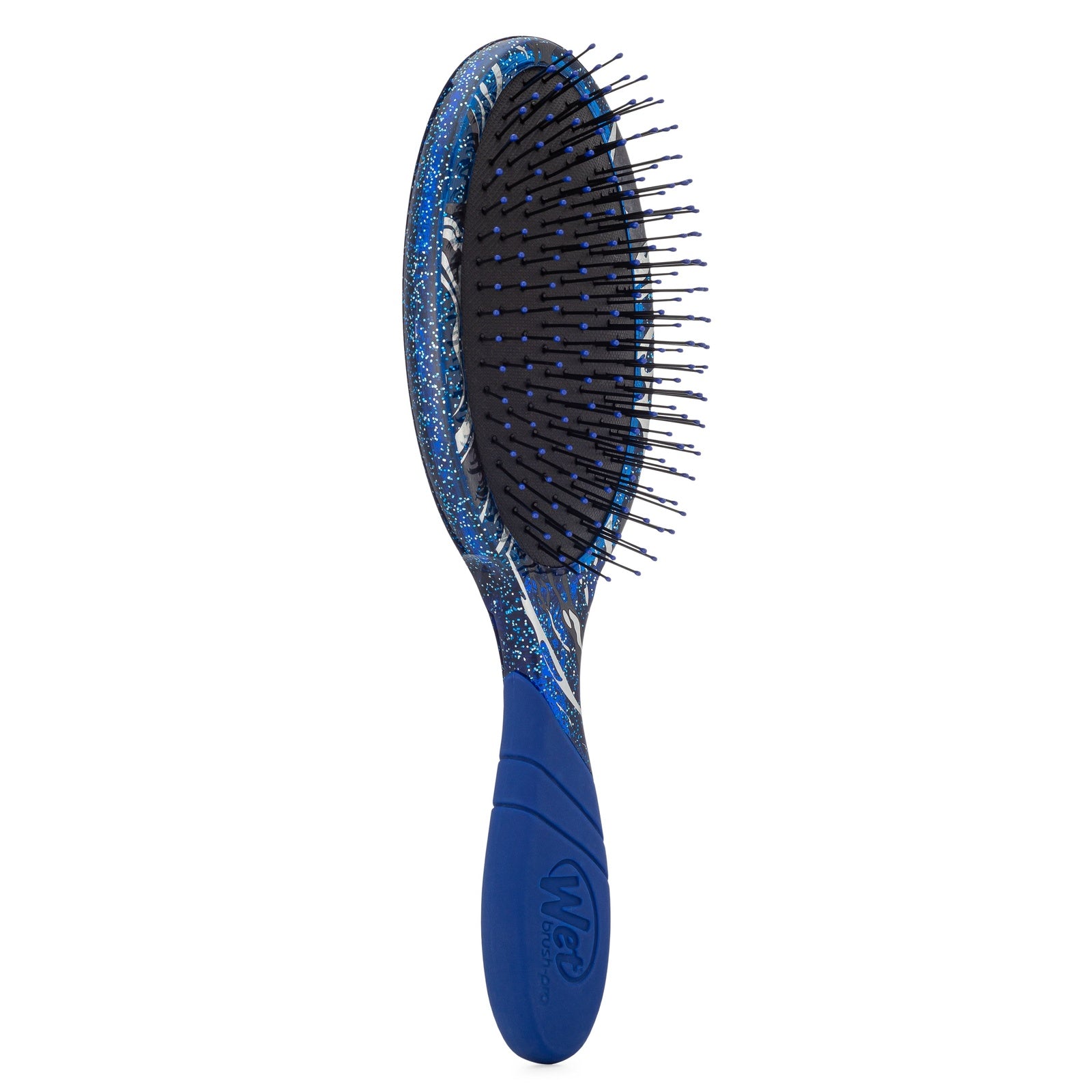 Wet Brush blue sparkle finish detangling brush with flexible bristles and ergonomic handle