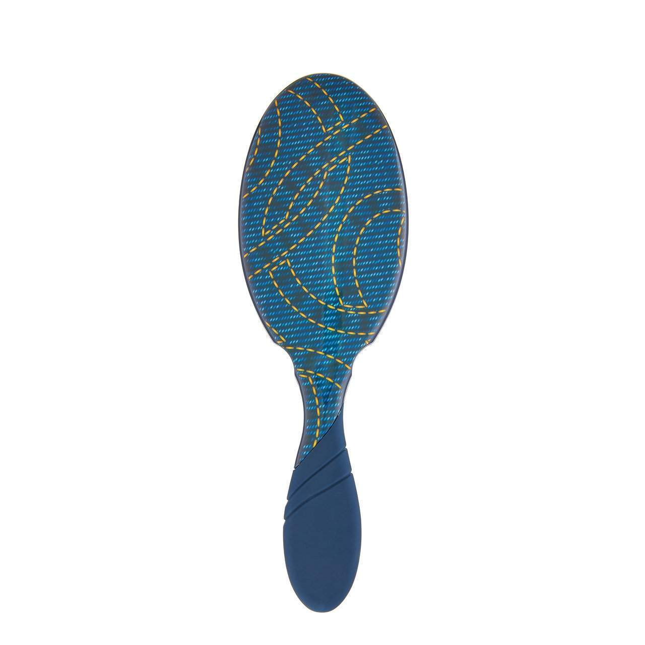Wet Brush retro style detangling brush with blue patterned handle and flexible bristles for gentle hair care