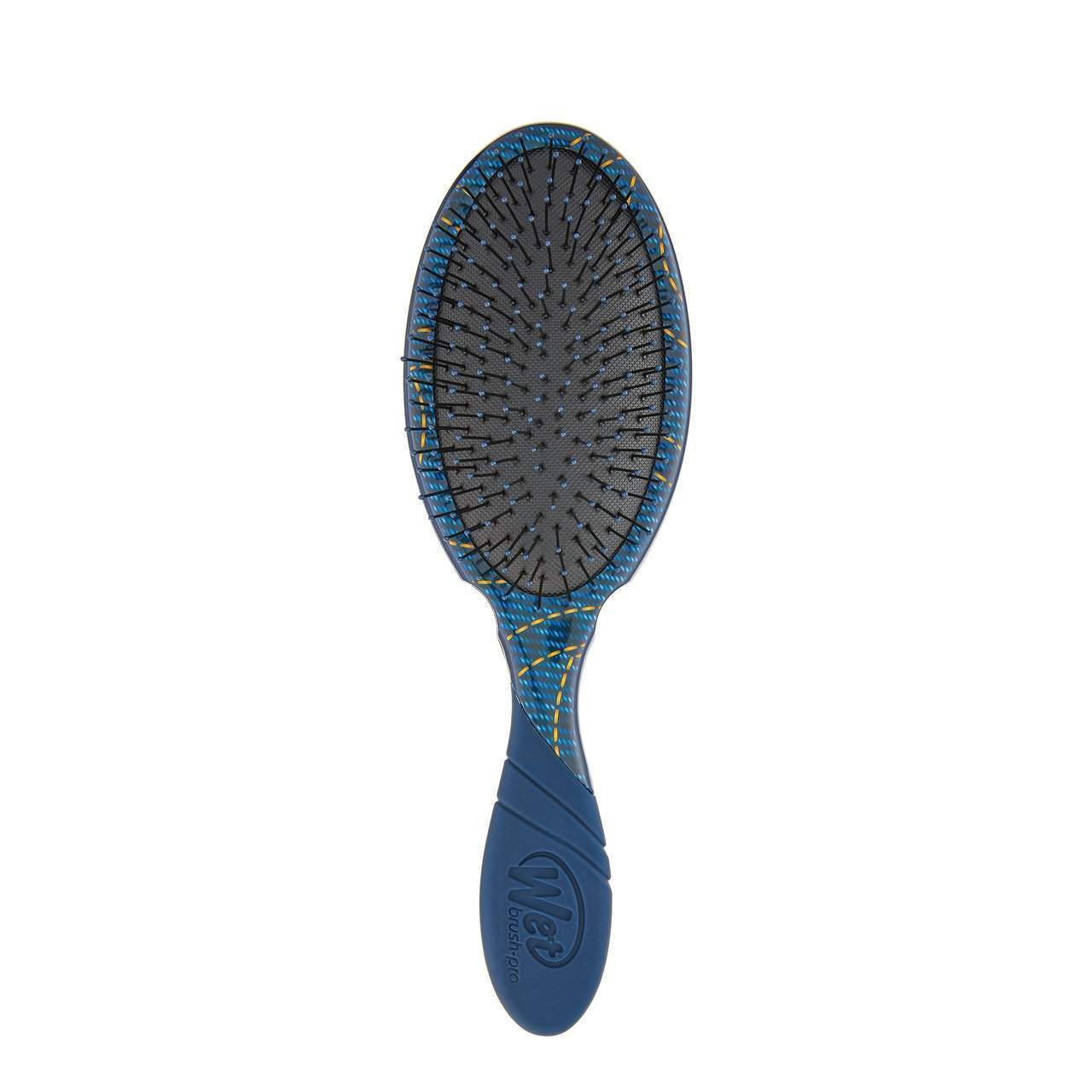 Wet Brush retro style detangling brush with blue and black design and flexible bristles