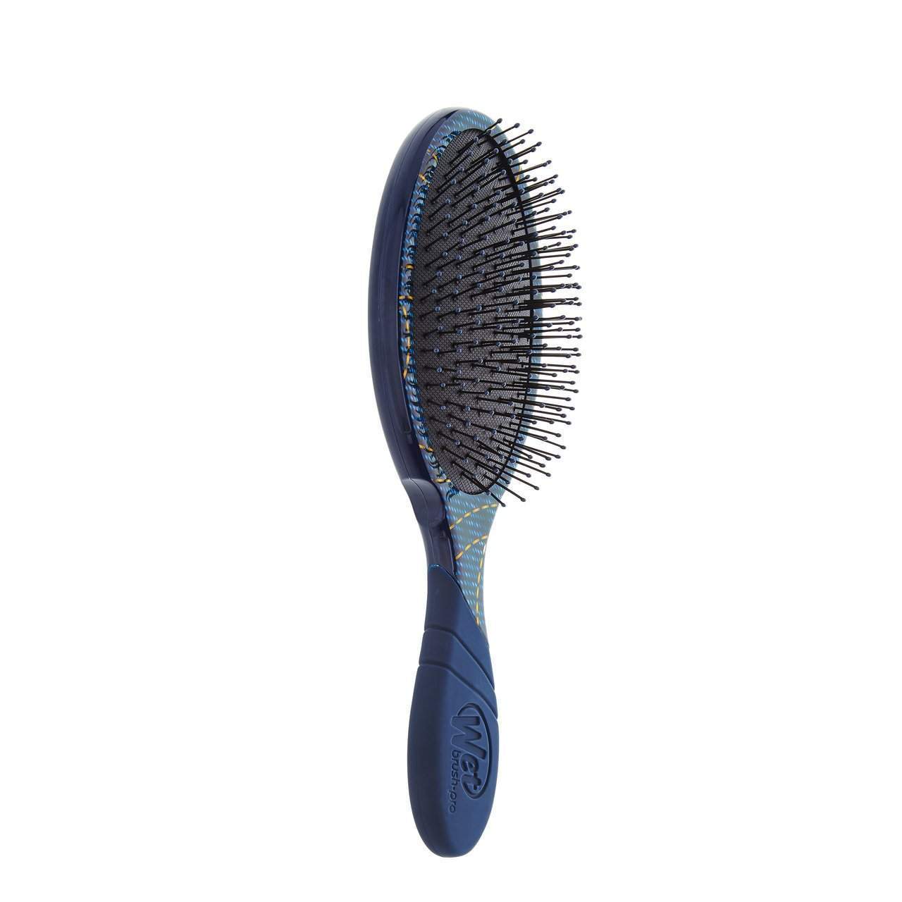 Wet Brush retro style detangling brush with blue handle and cushioned bristles for smooth hair
