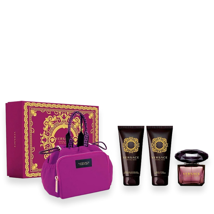 Versace Crystal Noir 3 oz. 4pc Gift Set Face and Body Shoppe