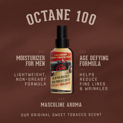 18.21 Man Made Octane 100 Face Lotion- Sweet Tobacco 3.4oz