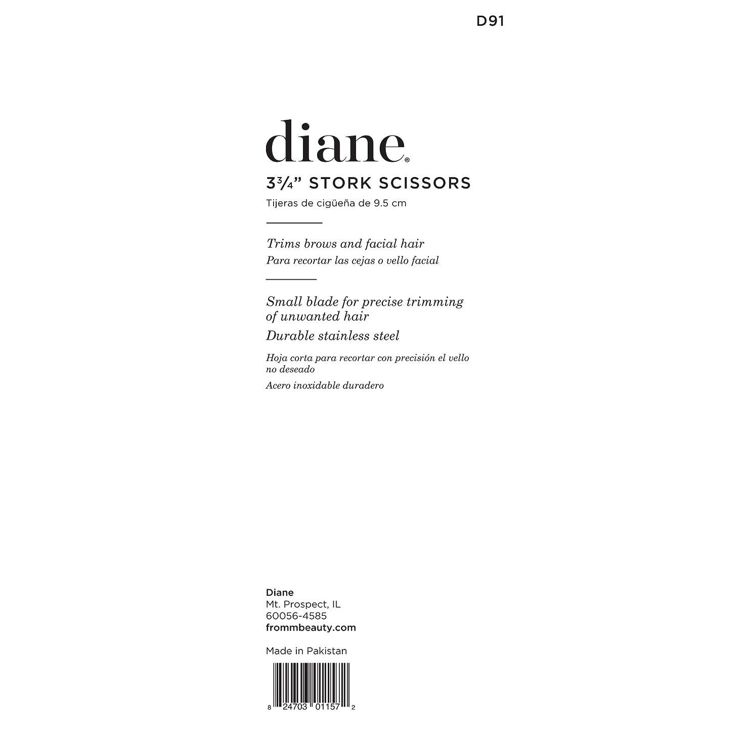 Diane D91 3.75in. Stork Scissors For Eyebrows