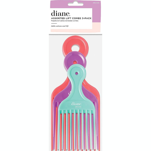 Diane Assorted Lift Combs- 3Pk